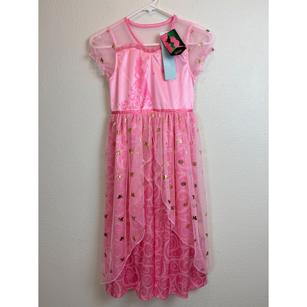 Wicked Costume Paul Tazewell Glinda Pink Butterfly Tulle Dress Kids L 10/12 NWT